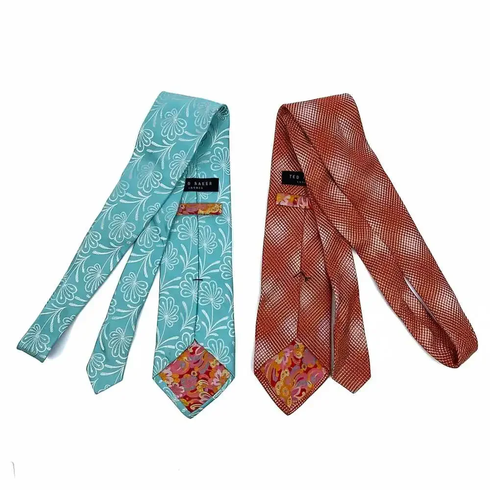 Ted Baker Silk Ties Blue & Orange 2-Pack | OS Silk Ties USA